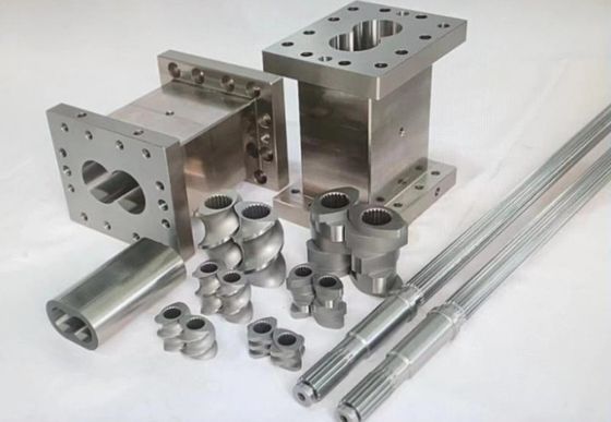 kaufen Anti-Korrosions-Doppelschraub-Zufuhrfässer Kunststoff-Extruder Maschinenteile für gepuffte Lebensmittel online manufacture