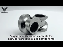 Verschleißbeständige Einflügel-Twin-Schraub-Extruder-Elemente ISO9001 für die Kosmetikproduktion